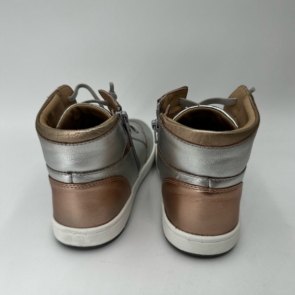 Old Soles Kids Silver High-Top Sneakers - Picture 3 of 5